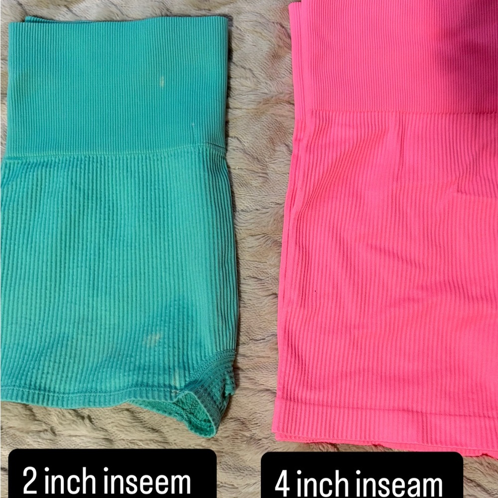 Colsie Women's Athletic Shorts - Teal and Pink